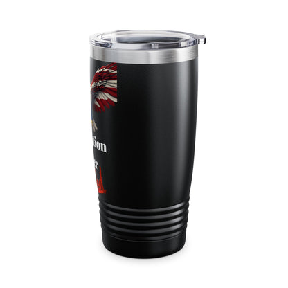 One Nation Under God Patriotic Eagle on a 20oz Insulated Tumbler