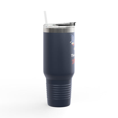 These Colors Don't Run Patriotic Eagle on a 40oz tumbler