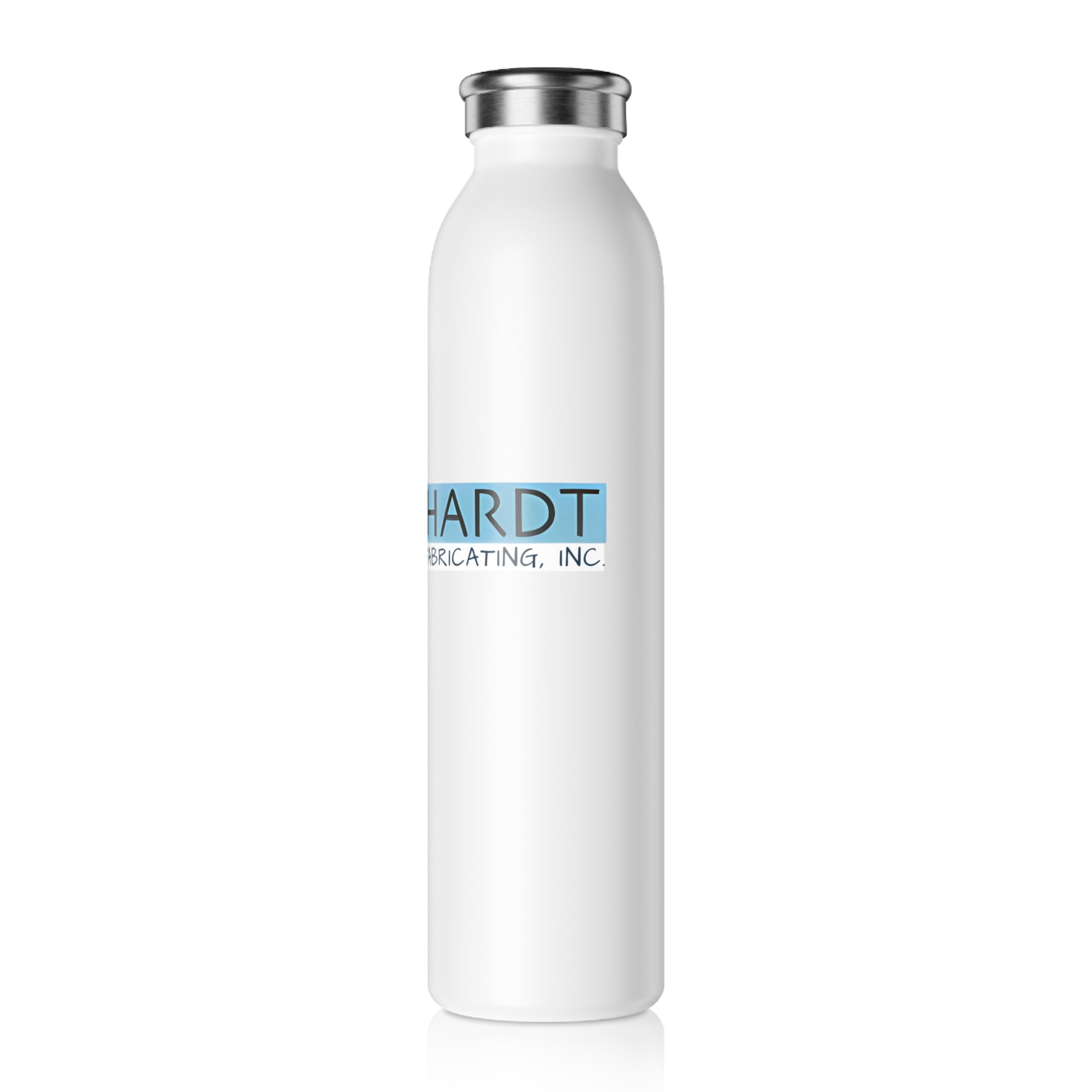 Burghardt Metal Fabricating, Inc., logo on a  20oz Slim Water Bottle