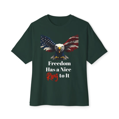 Freedom Has A Nice Ring To It Patriotic Eagle on a Premium Tee