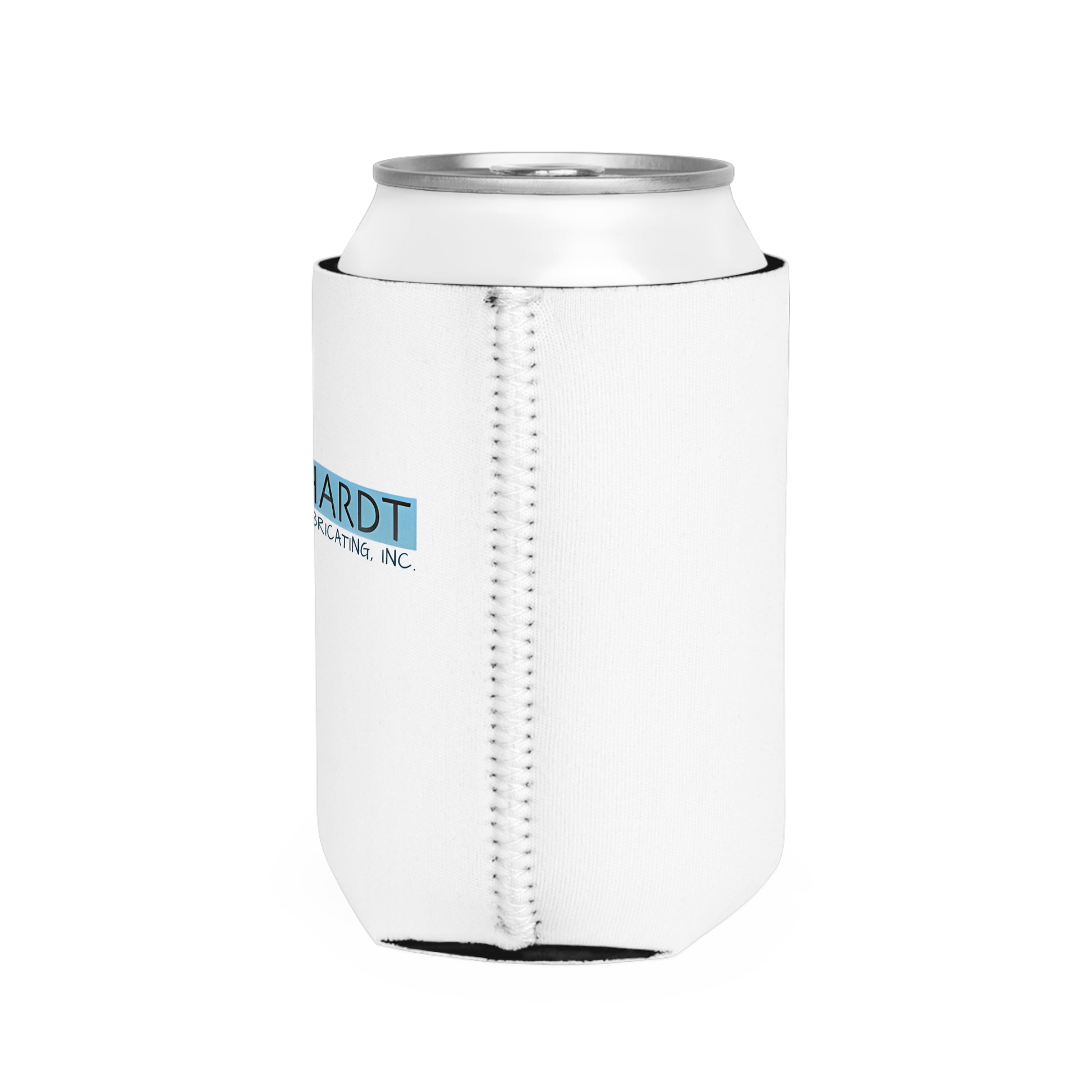 Burghardt Metal Fabricating, Inc., logo on a Can Cooler Sleeve