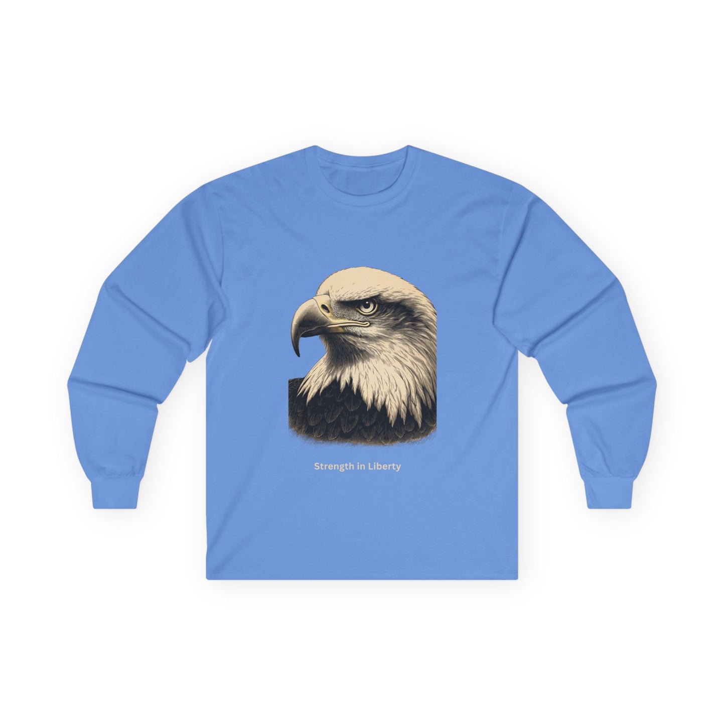 Águila grabada - Fuerza en la libertad - Silencioso - Camiseta de manga larga
