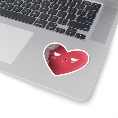 Angry Heart Sticker Graphic for Laptops and Gadgets
