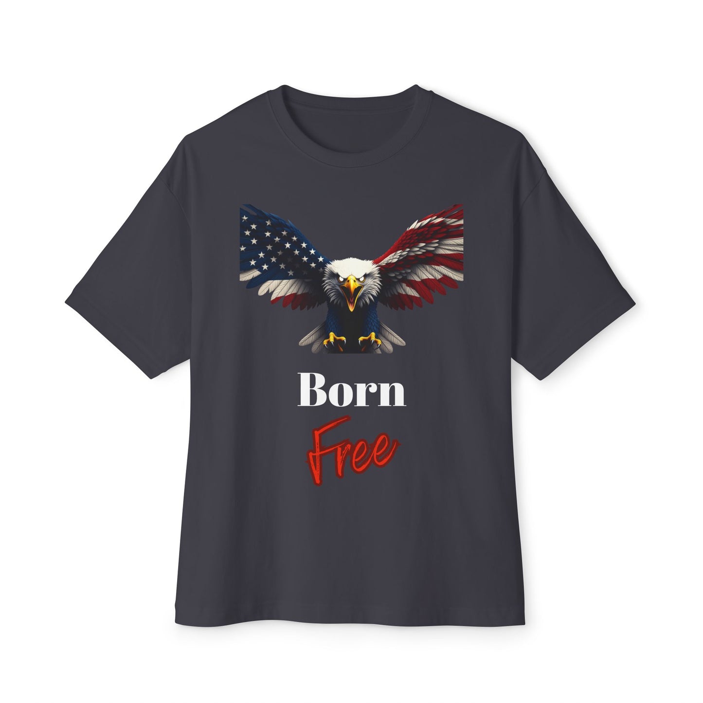 Born Free Patriotic Eagle on a Premium Tee