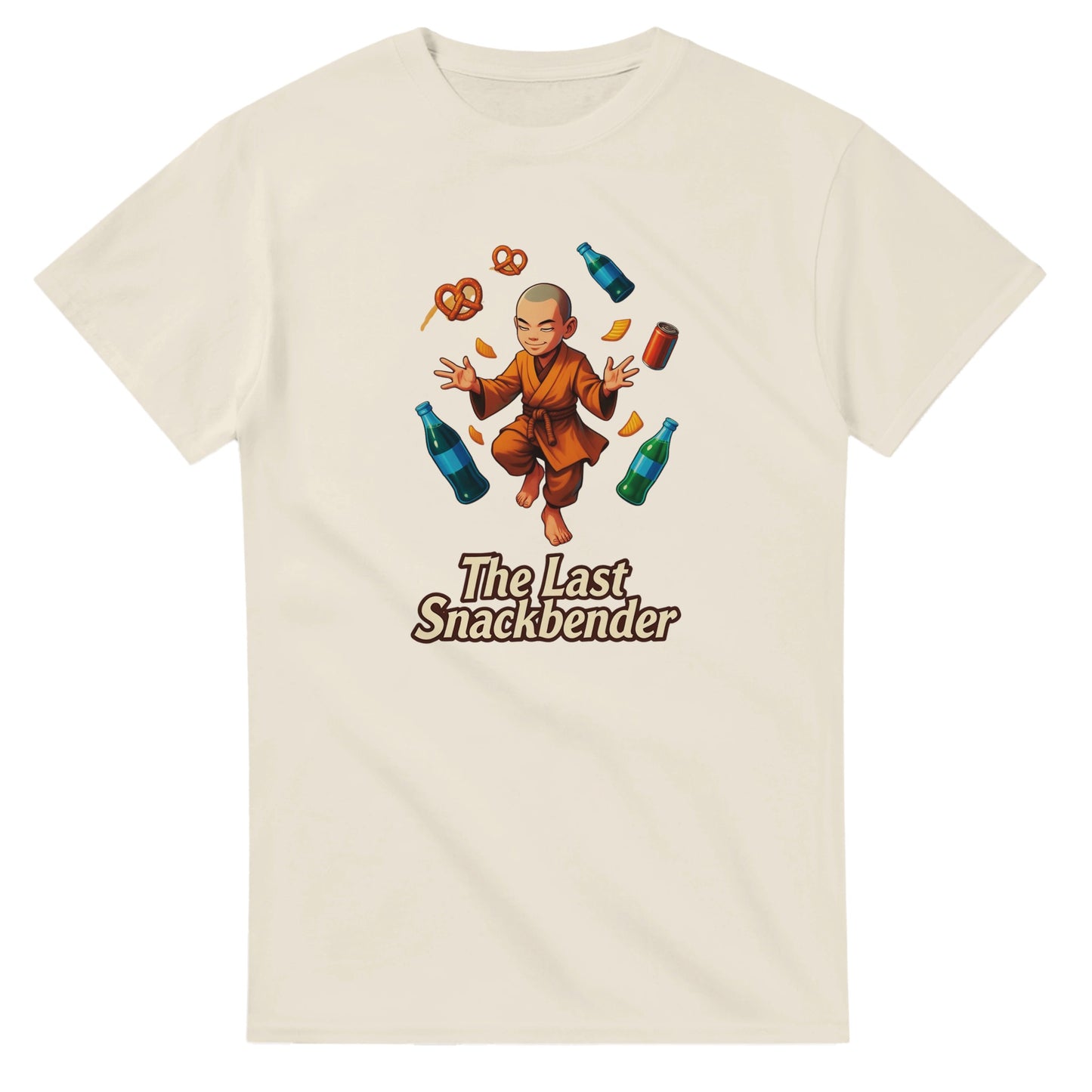 The Last Snackbender graphic design on a Heavyweight T-shirt