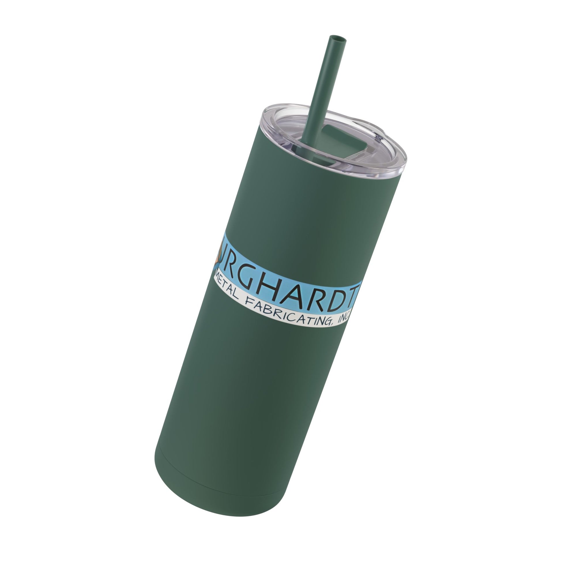 Burghardt Metal Fabricating, Inc., logo on a 20oz Insulated Skinny Tumbler