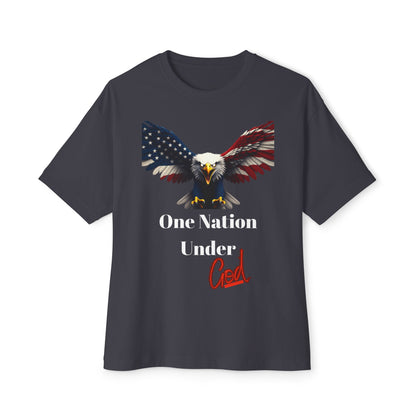 One Nation Under God Patriotic Eagle on a Premium Tee