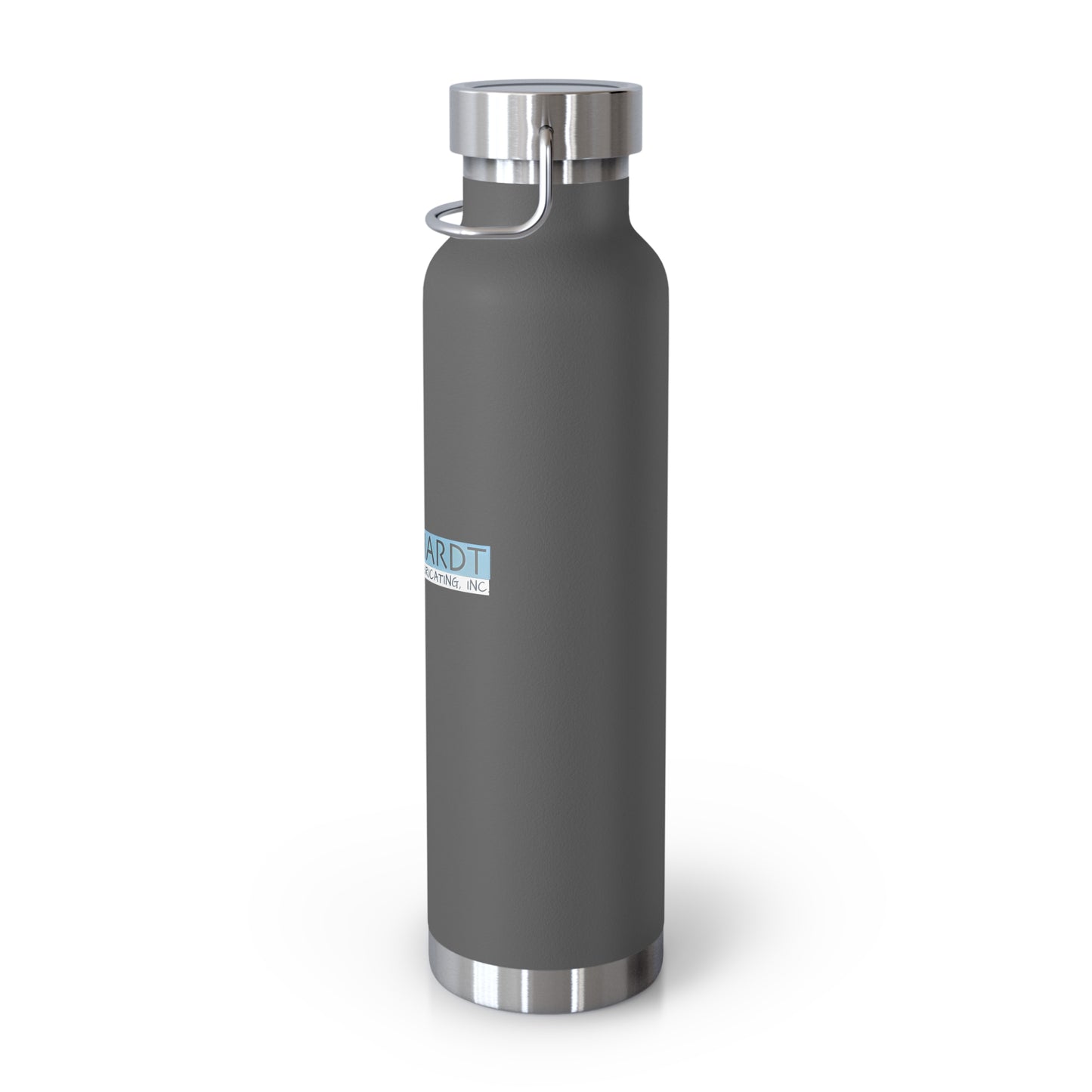 Burghardt Metal Fabricating, Inc., logo on a  22oz Copper Insulated Water Bottle