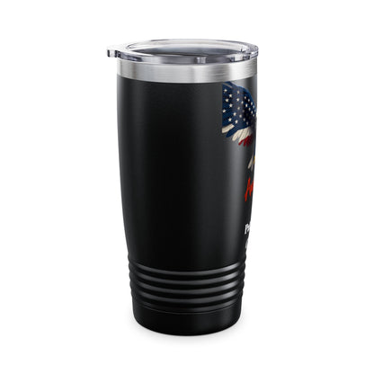 American By Birth Patriot By Choice Patriotic Eagle on a 20oz Insulated Tumbler