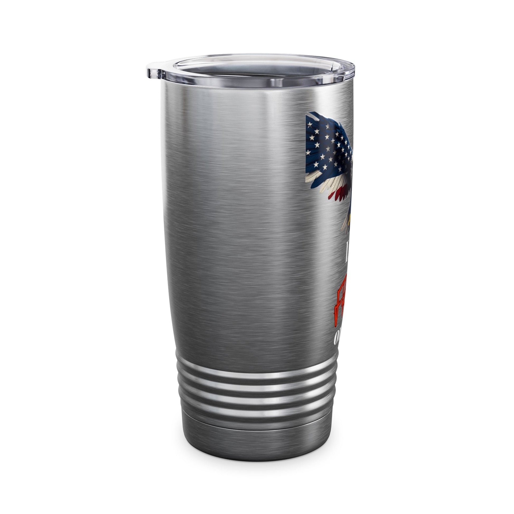 Live Free Or Die Patriotic Eagle on a 20oz Insulated Tumbler