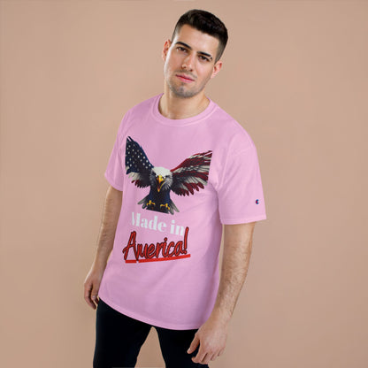 Made In America Patriotic Eagle on a Champion T-shirt