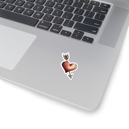 Heart with Arrow Sticker for Laptops or Notebooks