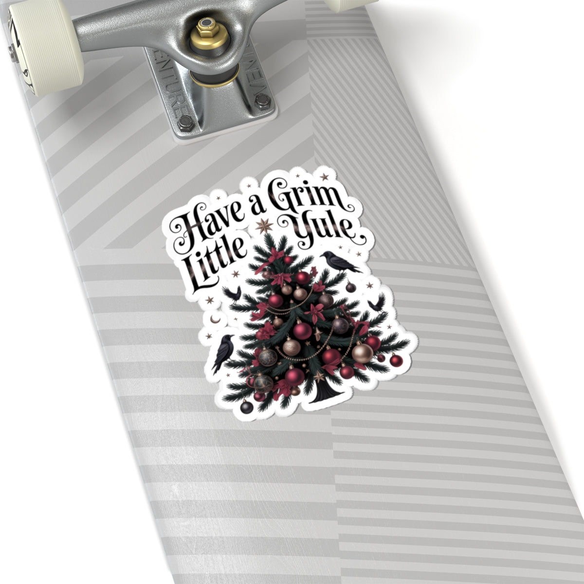 Have a Grim Little Yule on Kiss-Cut Stickers