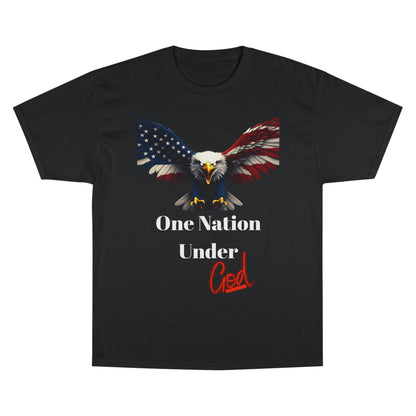 One Nation Under God Patriotic Eagle on a Champion T-shirt