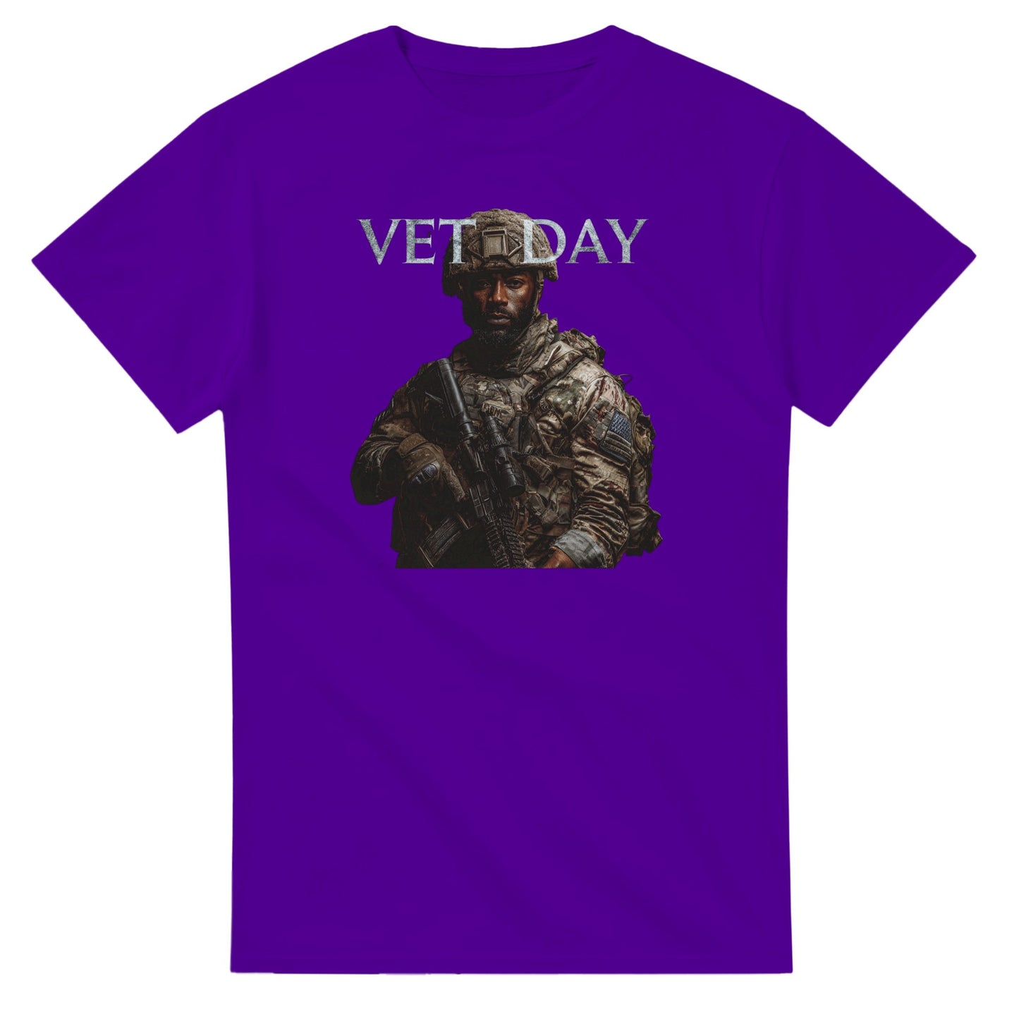 Vet Day Commemorative on a heavyweight t-shirt