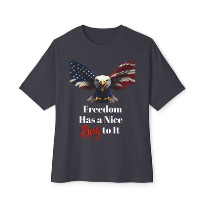 Freedom Has A Nice Ring To It Patriotic Eagle on a Premium Tee