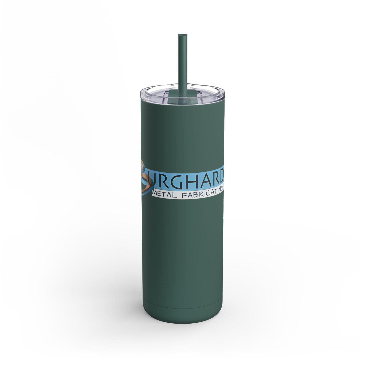 Burghardt Metal Fabricating, Inc., logo on a 20oz Insulated Skinny Tumbler