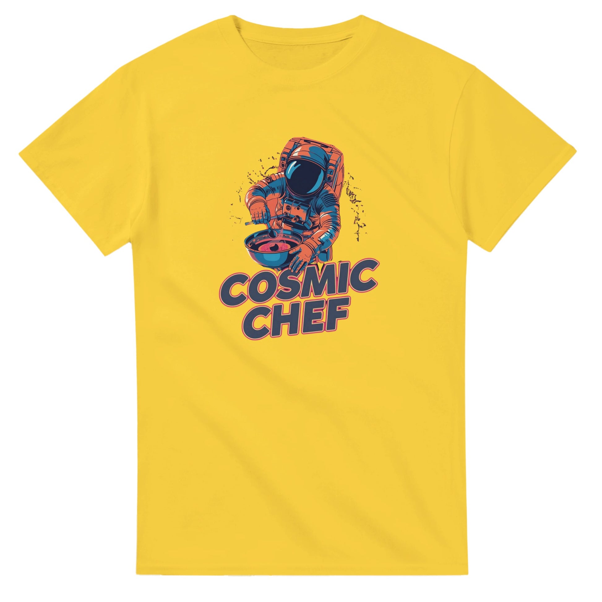 Cosmic Chef Astronaut graphic design on a Heavyweight T-shirt