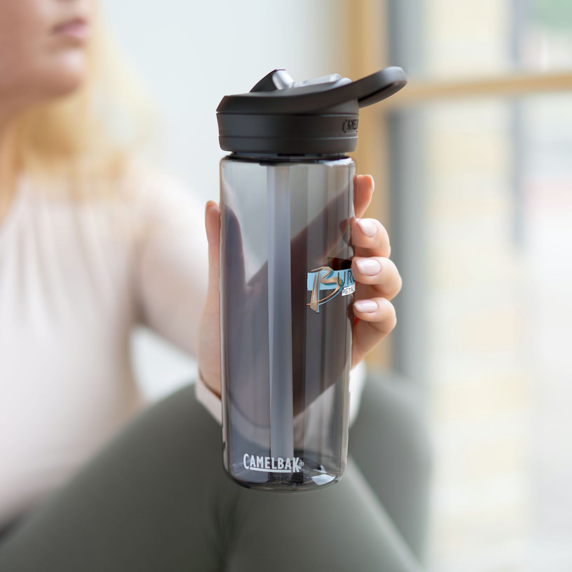 Burghardt Metal Fabricating, Inc., logo on a Water Bottle -CamelBak Eddy®