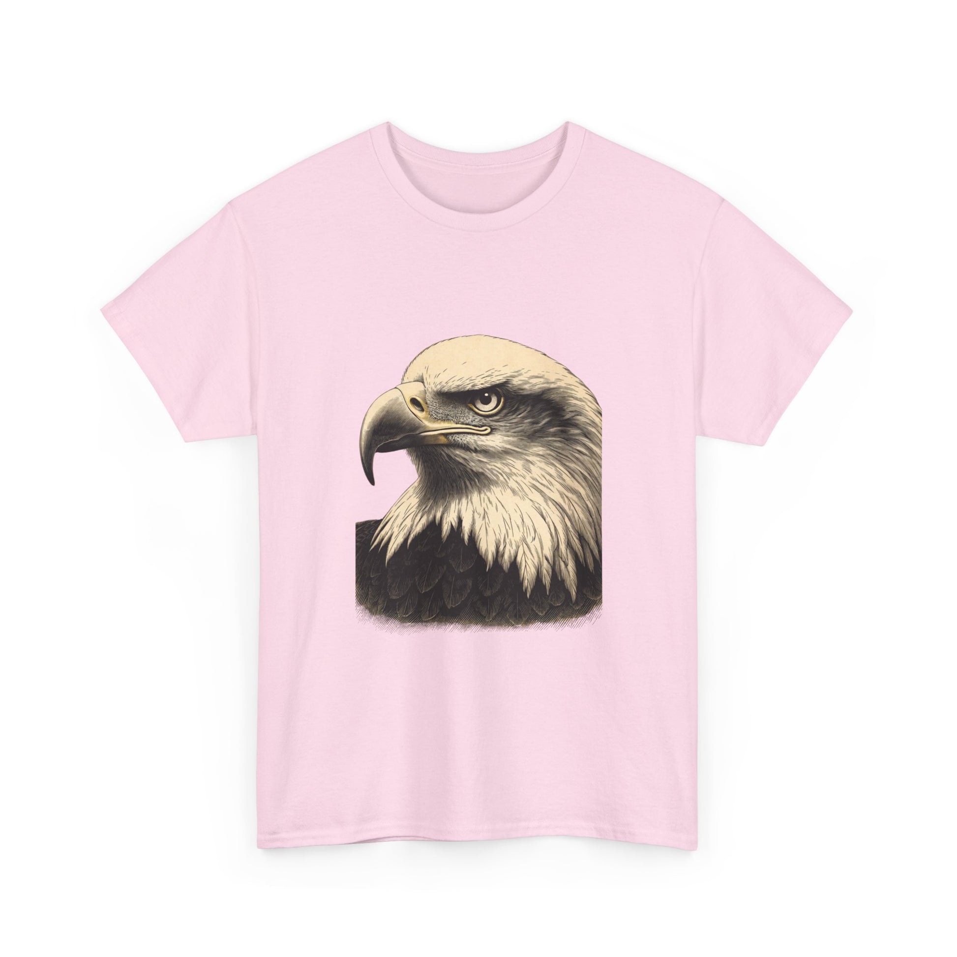 Engraved Eagle Head on a Heavyweight T-shirt