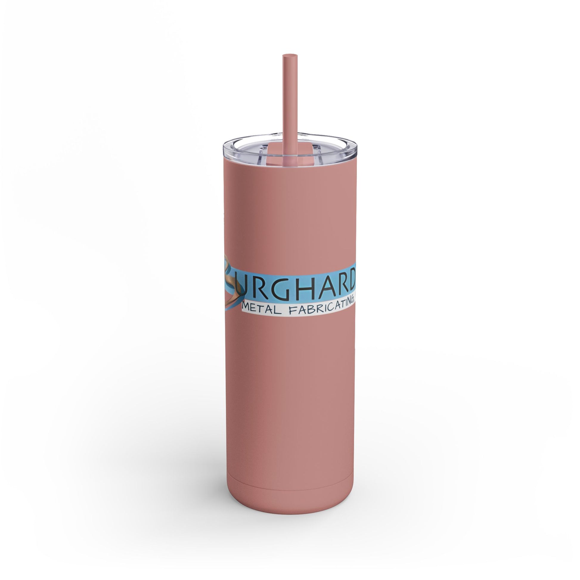 Burghardt Metal Fabricating, Inc., logo on a 20oz Insulated Skinny Tumbler