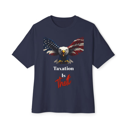 Taxation Is Theft Patriotic Eagle on a Premium Tee
