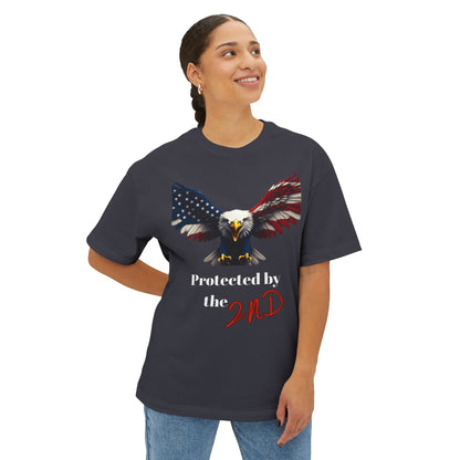 Protected By The 2nd Patriotic Eagle on a Premium Tee