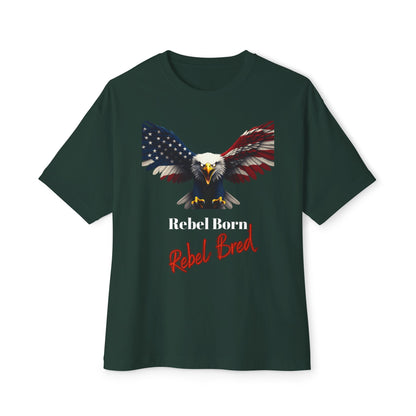 Rebel Born Rebel Bred Patriotic Eagle on a Premium Tee