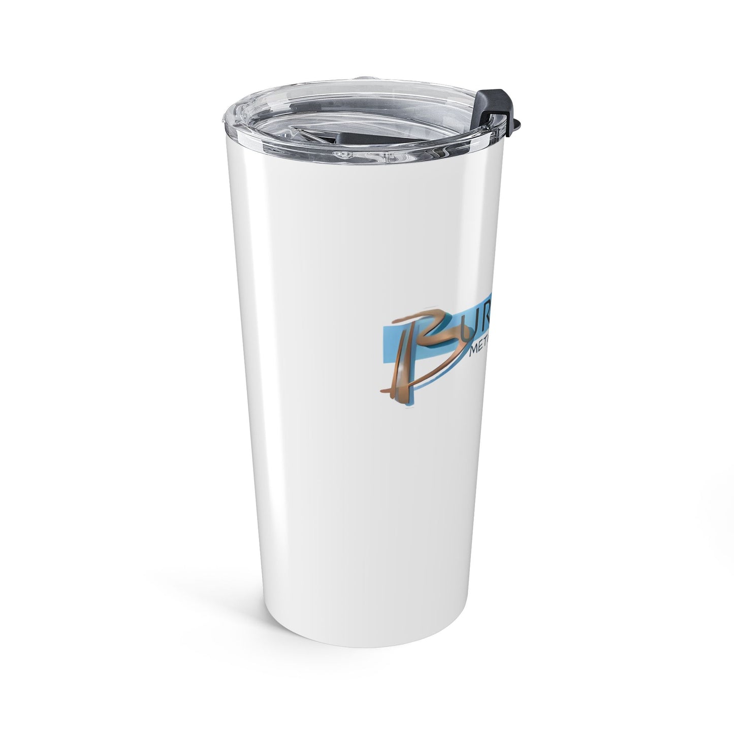 Burghardt Metal Fabricating, Inc., logo on a 20oz Stainless Steel Tumbler