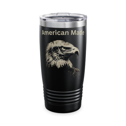 American Made text at the top of a 20oz Insulated Tumbler