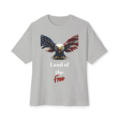 Land Of The Free Patriotic Eagle on a Premium Tee