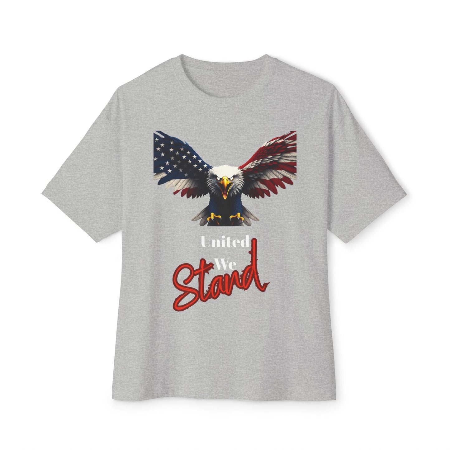 United We Stand Patriotic Eagle on a Premium Tee