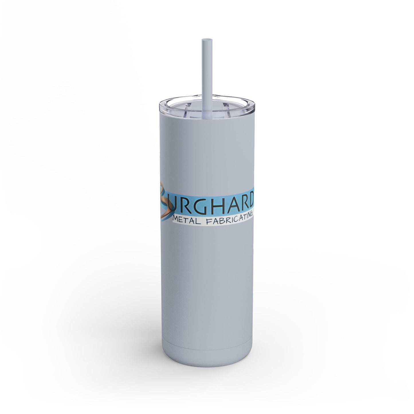 Burghardt Metal Fabricating, Inc., logo on a 20oz Insulated Skinny Tumbler