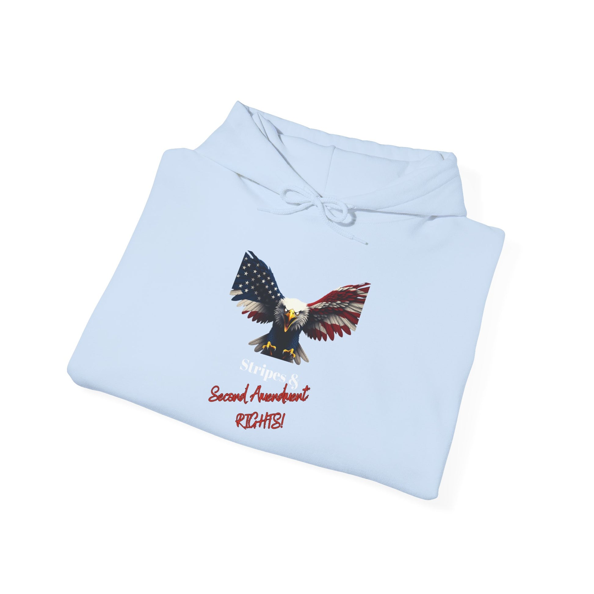 Stars & 2nd Amendment Rights Patriotic Eagle on a Pullover Hoodie