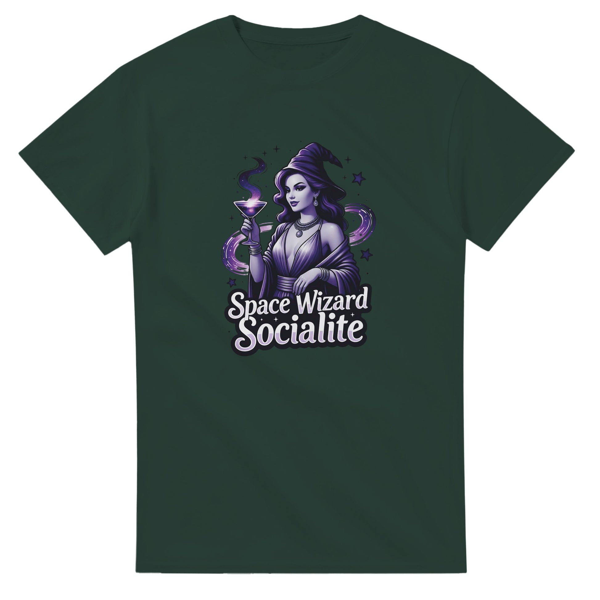Space Wizard Socialite graphic design on a Heavyweight T-shirt