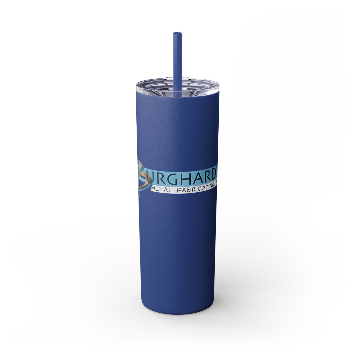 Burghardt Metal Fabricating, Inc., logo on a 20oz Skinny Tumbler