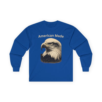 American Made text on a Long-Sleeve Tee