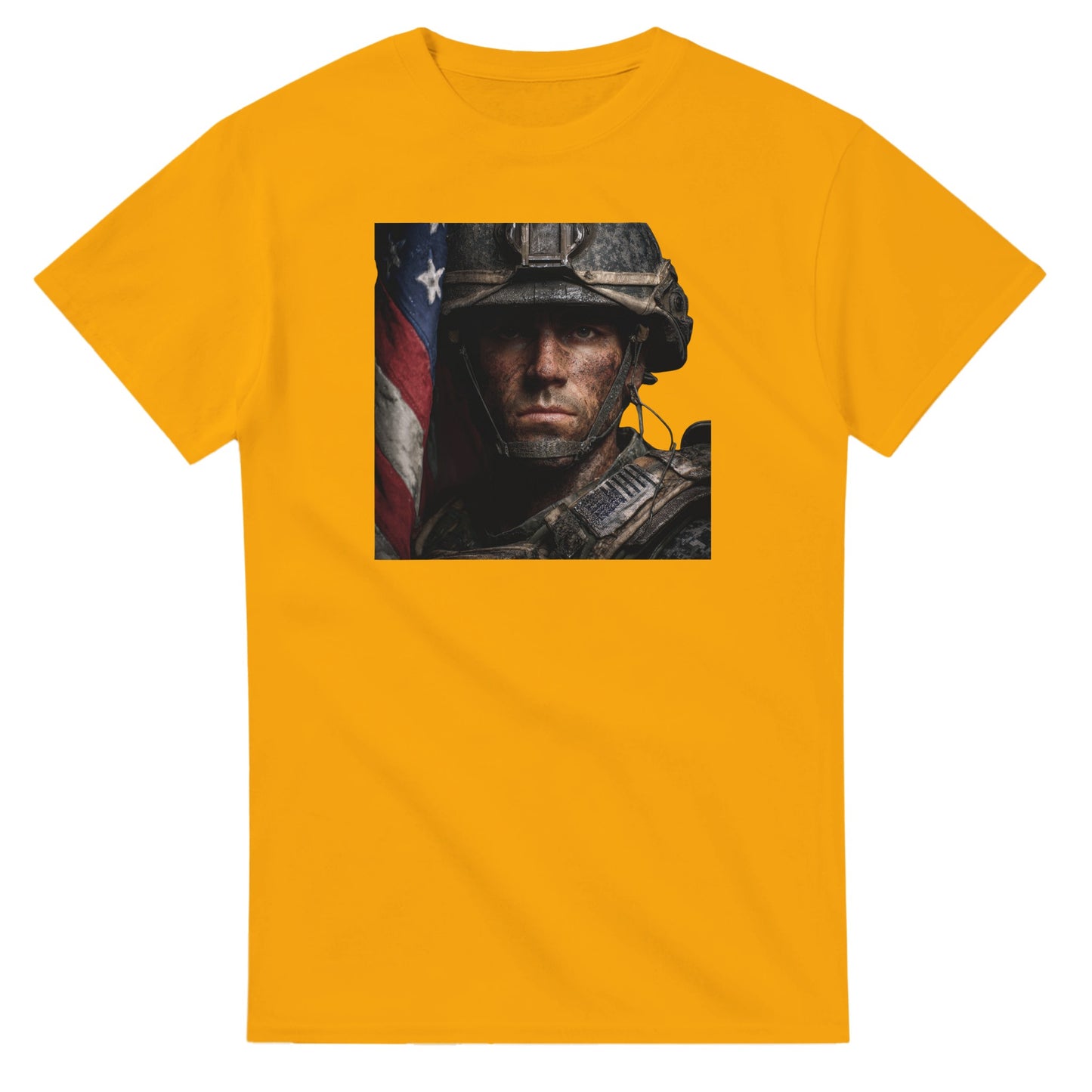 Patriotic Spirit Classic Fit on a heavyweight t-shirt