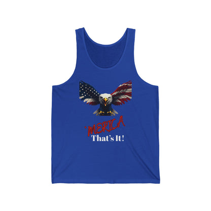 Merica. Thatâ's It Patriotic Eagle on a Premium Tank Top