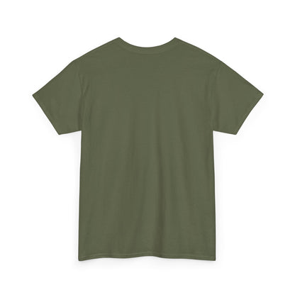 Engraved Eagle - Built for Strength - muted text on the bottom of a Heavyweight T-shirt