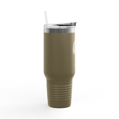 Built of Freedom text on the muted of a  40oz Insulated Travel Mug