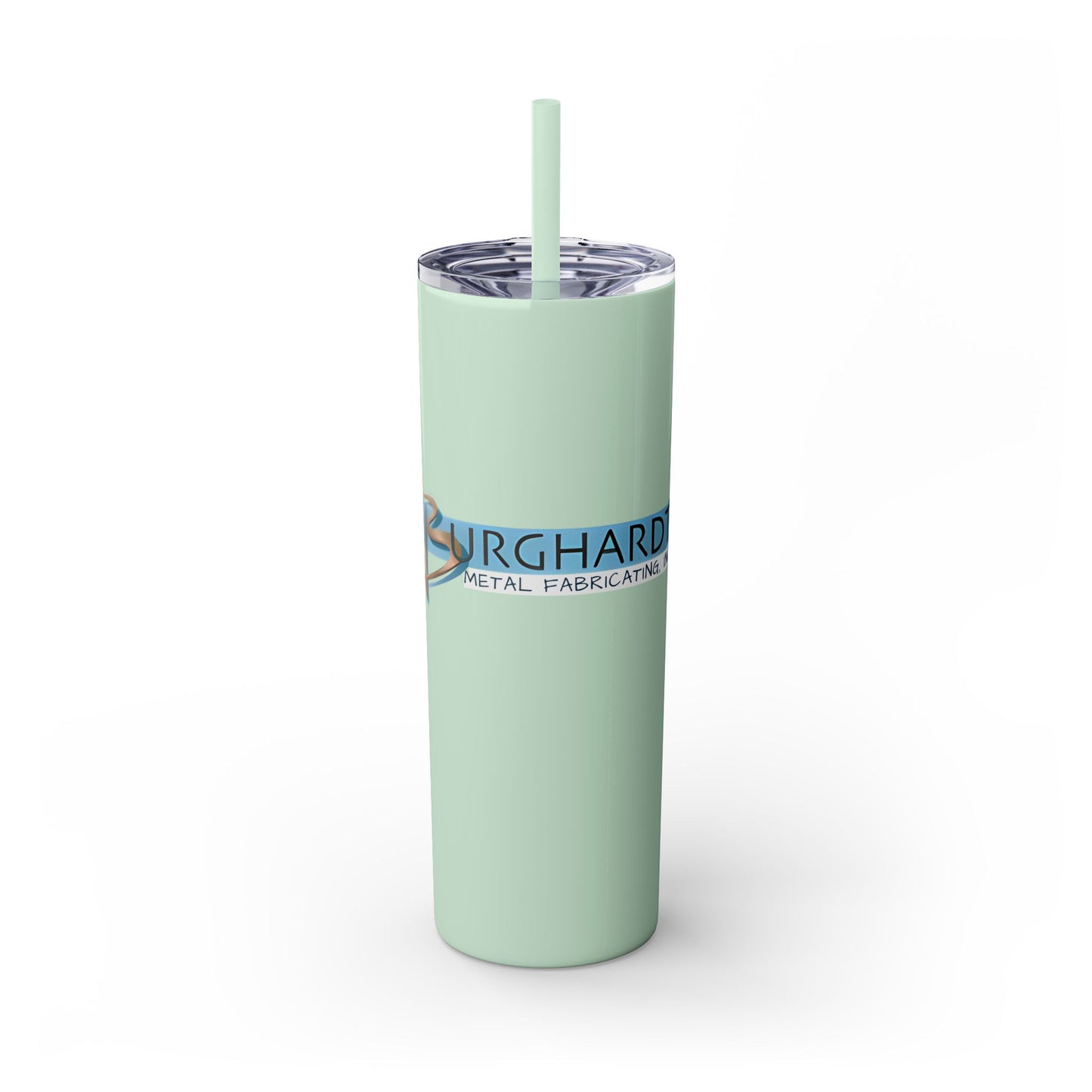 Burghardt Metal Fabricating, Inc., logo on a 20oz Skinny Tumbler