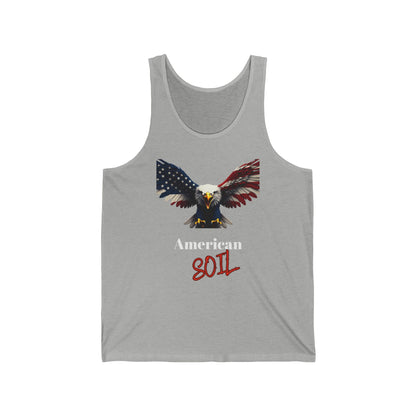 American Soil Patriotic Eagle on a Premium Tank Top
