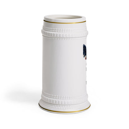 Live Free Or Die Trying Patriotic Eagle on a 22oz Ceramic Beer Stein