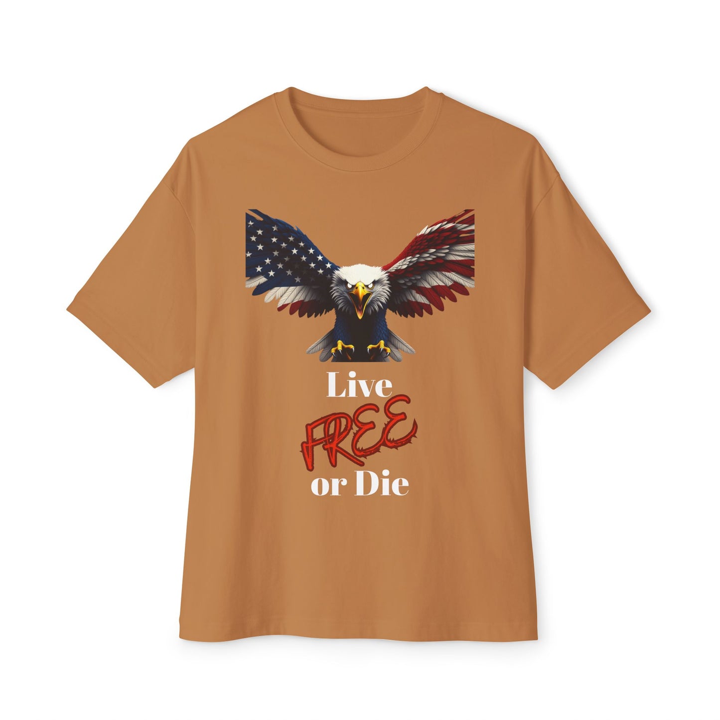 Live Free Or Die Patriotic Eagle on a Premium Tee