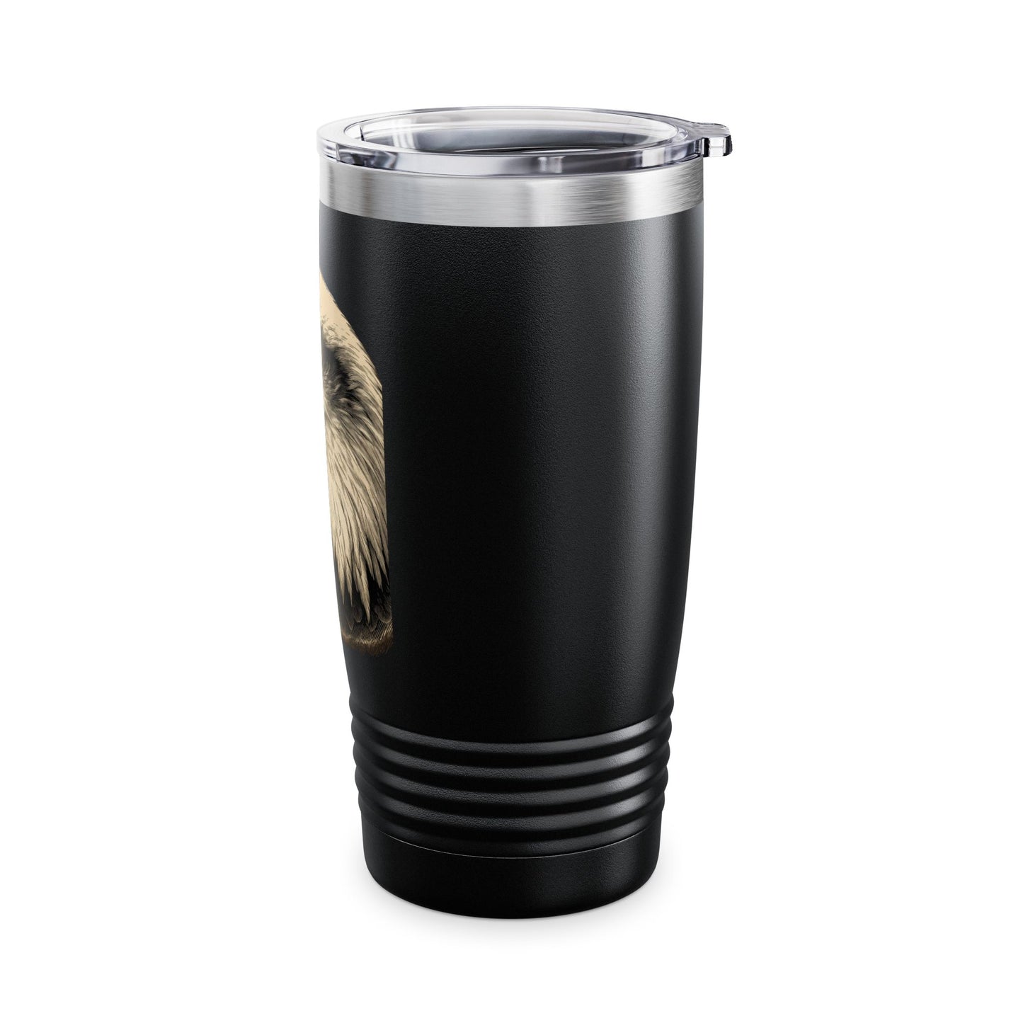 Engraved Eagle Head of a 20oz Insulated Tumbler