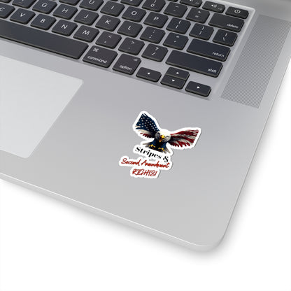 Stars & 2nd Amendment Rights Patriotic Eagle on a Kiss-Cut Stickers