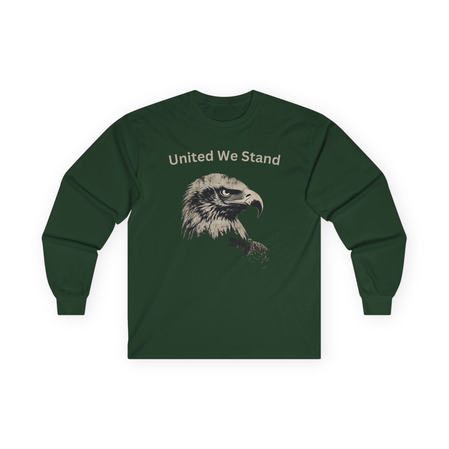 United We Stand text on a Long-Sleeve Tee