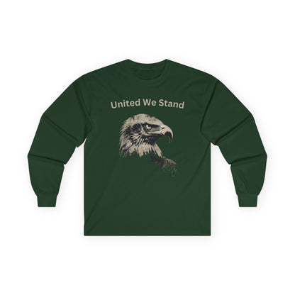 United We Stand text on a Long-Sleeve Tee