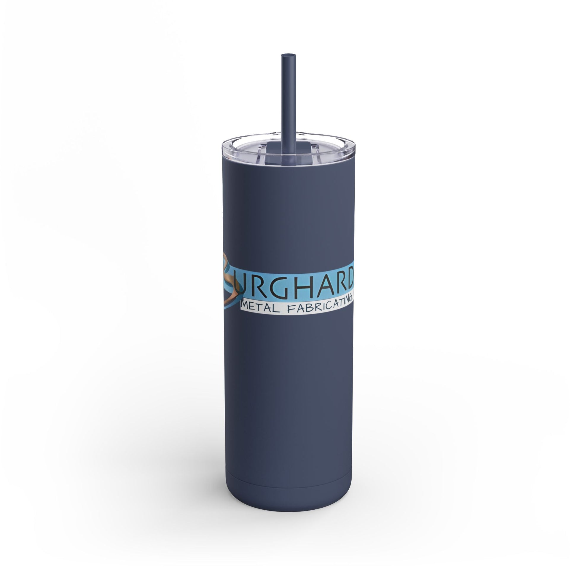 Burghardt Metal Fabricating, Inc., logo on a 20oz Insulated Skinny Tumbler